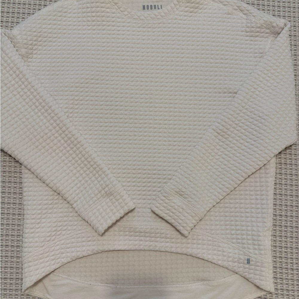 NOBULL Off-White Quilted Pullover